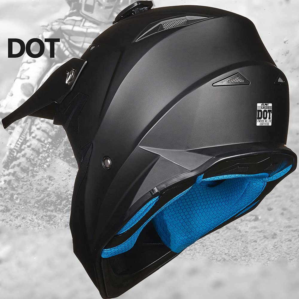 Foto 6 pulgar | Casco De Moto De Cross Ilm Modelo 216 Negro Mate Para Adulto (m) - Venta Internacional.