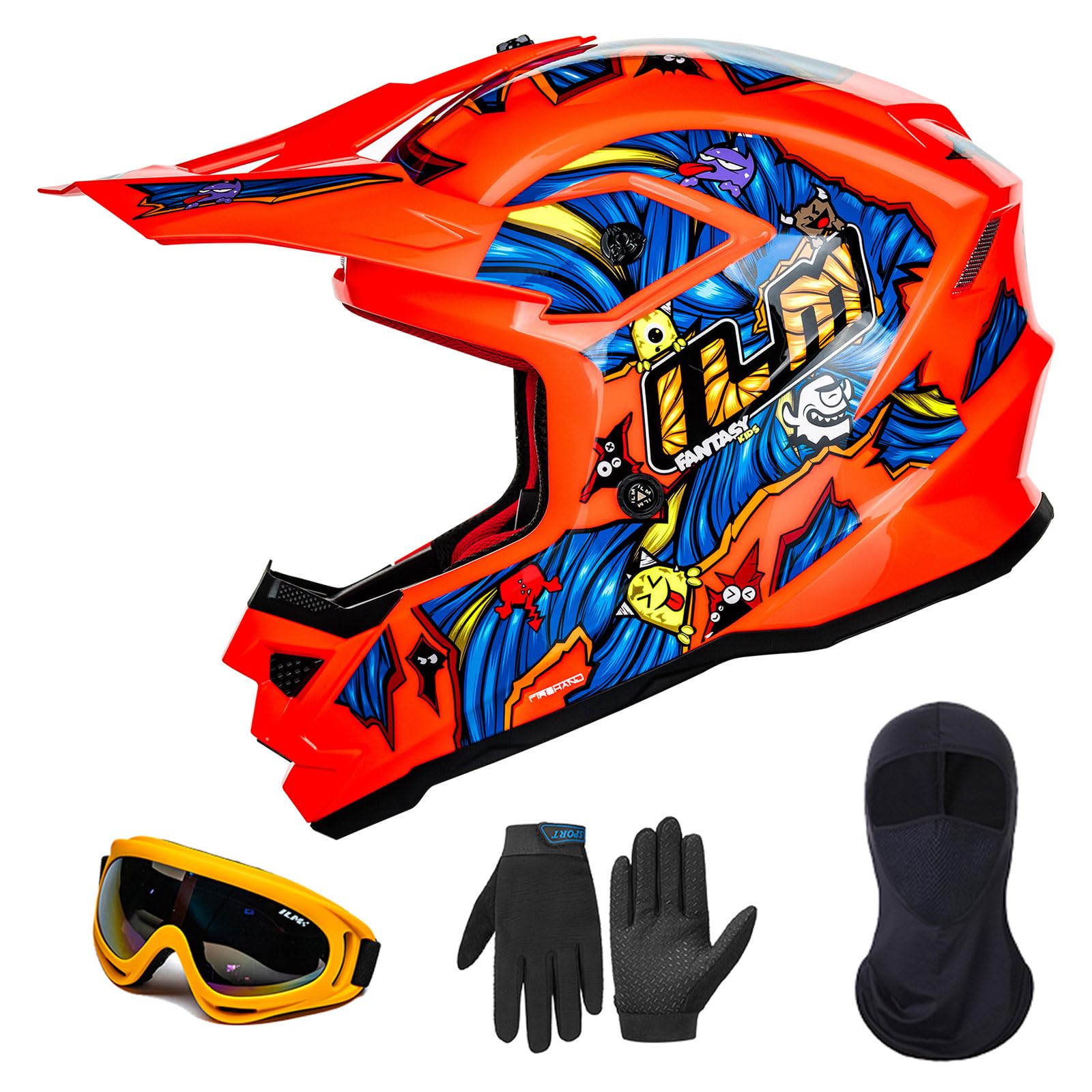 Casco Ilm Youth Atv Para Niños, Moto De Cross, Bmx, Todoterreno - Venta Internacional.