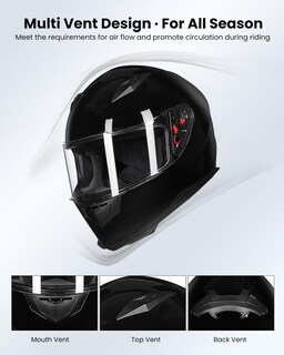 Foto 3 | Casco De Moto Ilm Integral Con Bufanda De Invierno Dot - Venta Internacional.