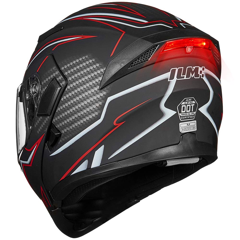 Foto 2 pulgar | Casco De Moto Ilm 902l Con Doble Visera Led Abatible Y Frontal - Venta Internacional.