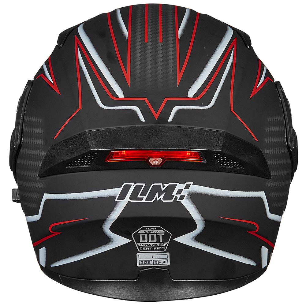 Foto 6 pulgar | Casco De Moto Ilm 902l Con Doble Visera Led Abatible Y Frontal - Venta Internacional.
