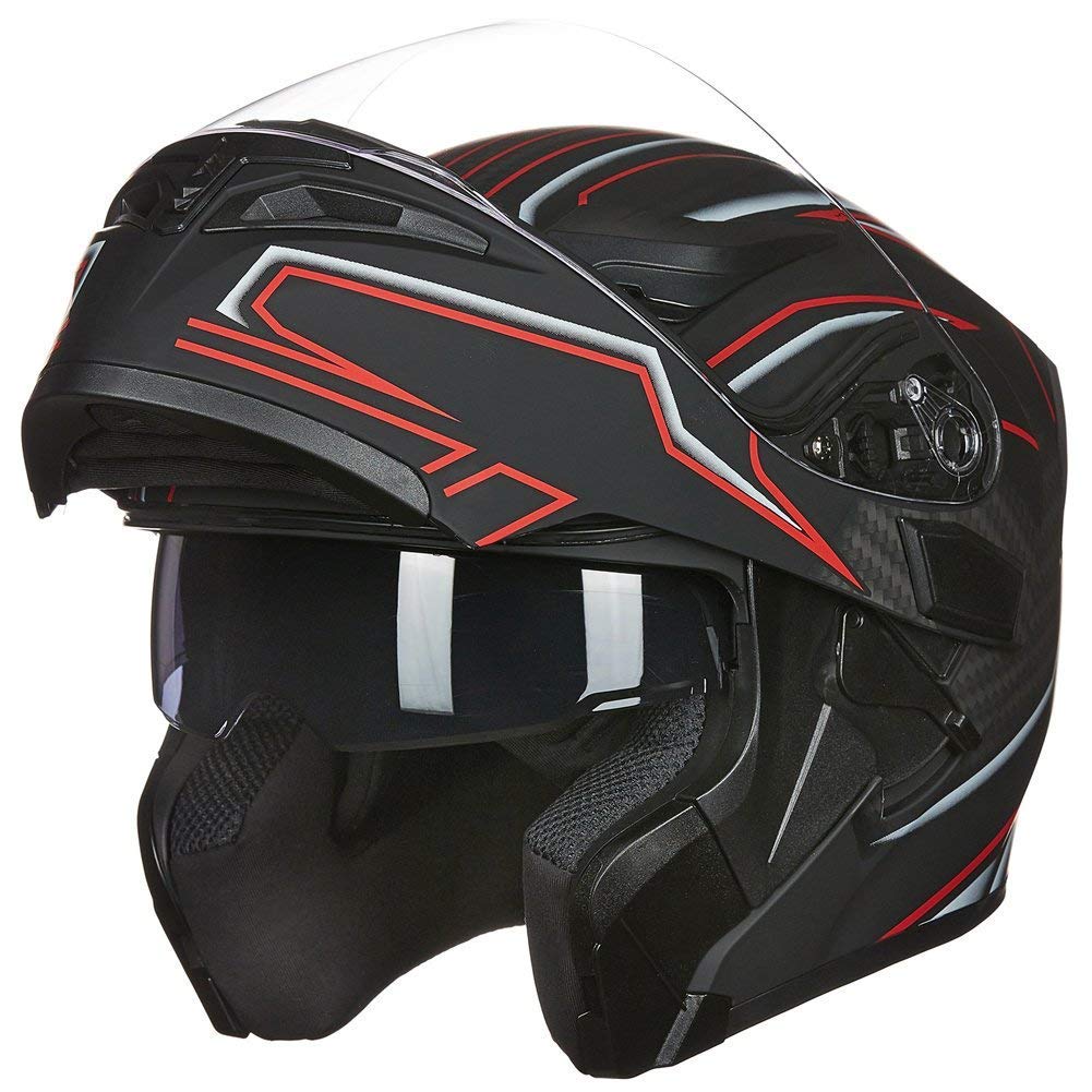 Casco De Moto Ilm 902 De Doble Visera Abatible, Modular, Dot - Venta Internacional.