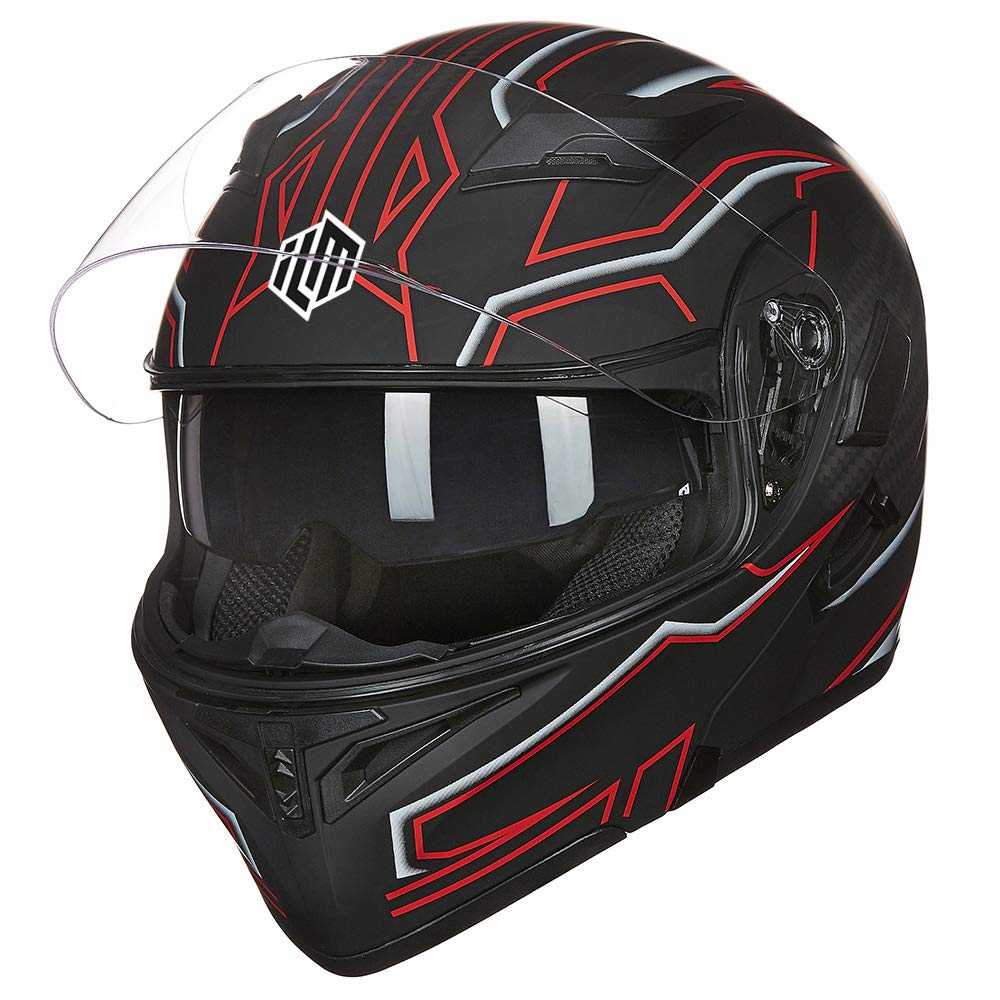 Foto 3 pulgar | Casco De Moto Ilm 902 De Doble Visera Abatible, Modular, Dot - Venta Internacional.