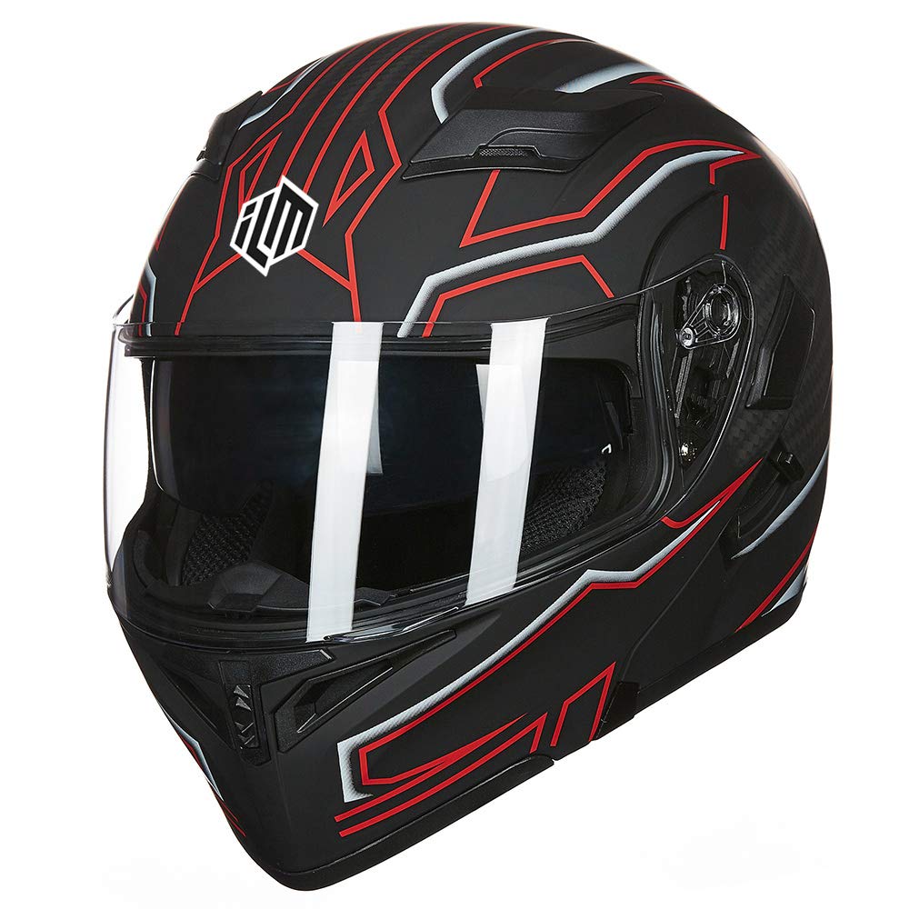 Foto 3 | Casco De Moto Ilm 902 De Doble Visera Abatible, Modular, Dot - Venta Internacional.