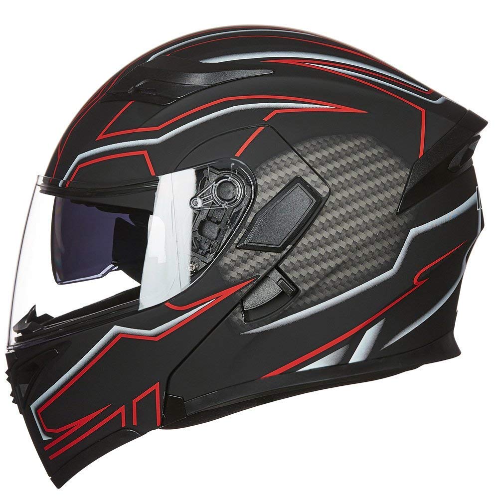 Foto 5 pulgar | Casco De Moto Ilm 902 De Doble Visera Abatible, Modular, Dot - Venta Internacional.