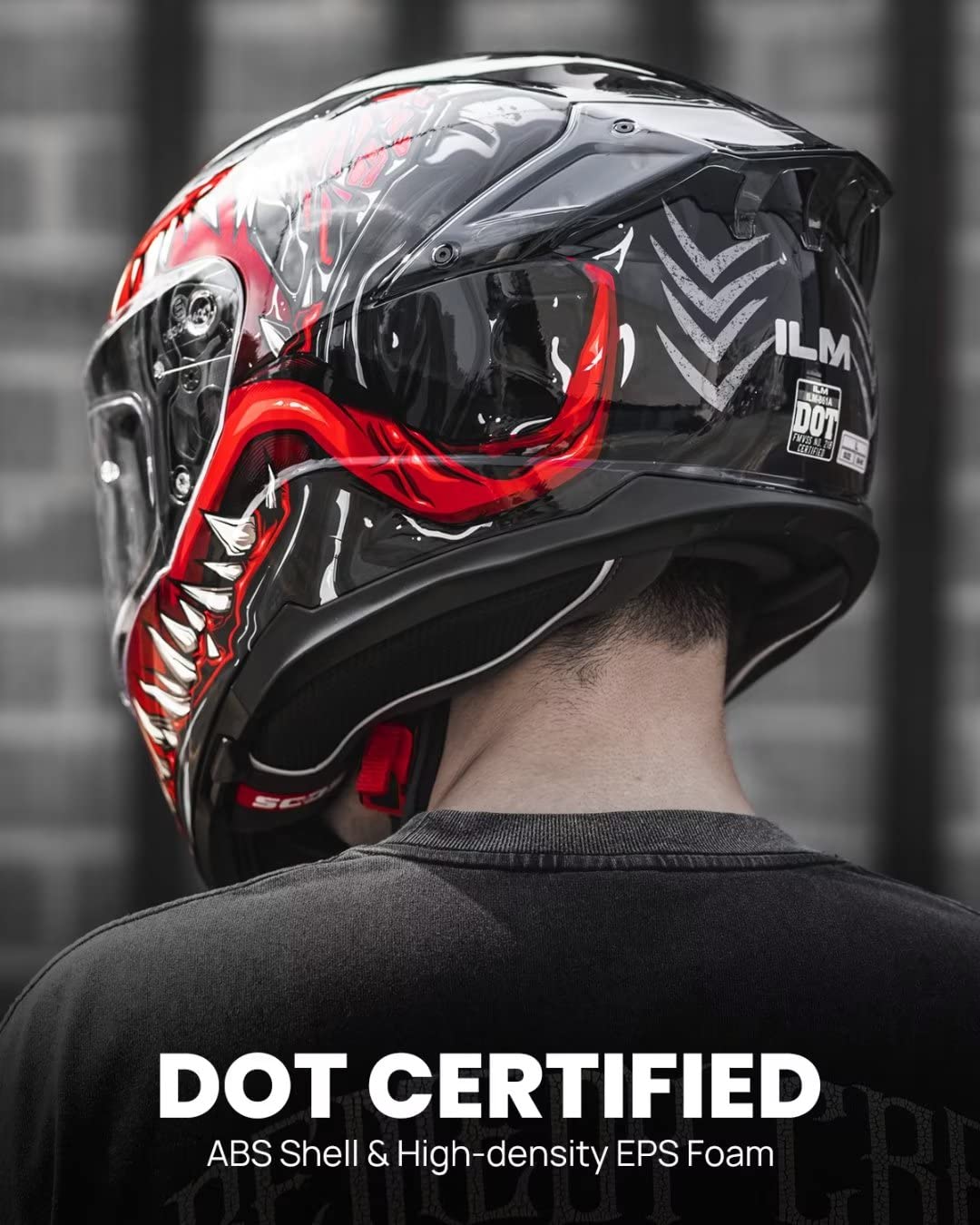 Foto 3 pulgar | Casco De Moto Ilm Integral Con Doble Visera Modelo 861a Thenight - Venta Internacional.