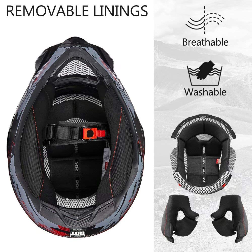 Foto 4 pulgar | Casco Ilm Para Moto Todoterreno, Dual Sport, Integral, 606v - Venta Internacional.