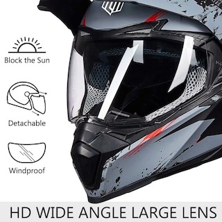Foto 4 | Casco Ilm Para Moto Todoterreno, Dual Sport, Integral, 606v - Venta Internacional.