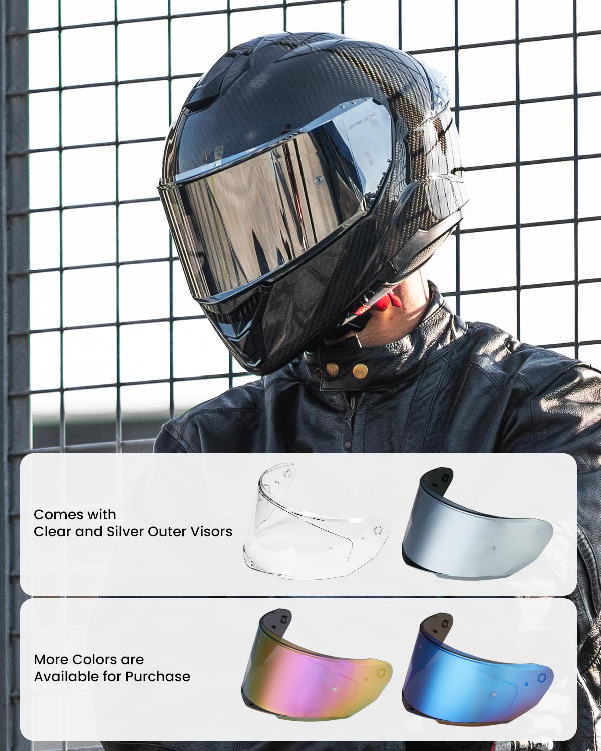 Foto 6 pulgar | Casco De Moto Ilm Ligero De Fibra De Carbono Integral - Venta Internacional.