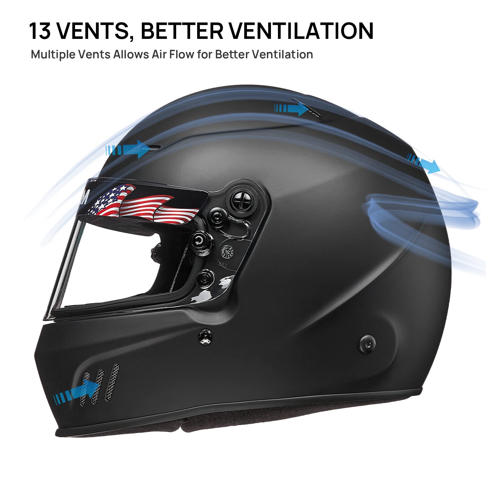 Foto 8 pulgar | Casco Integral Para Carreras De Coches Ilm Snell Sa2020, Modelo 760 - Venta Internacional.