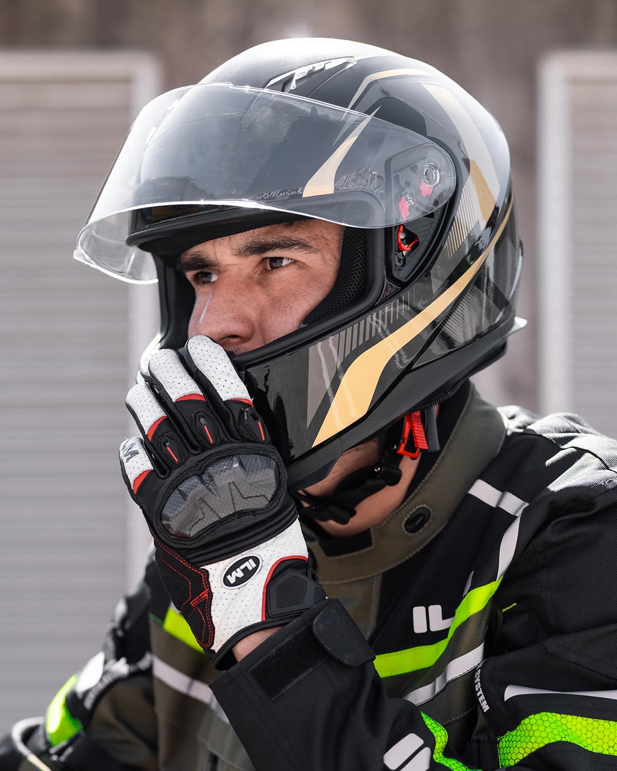 Foto 6 | Casco De Moto Ilm Integral Dot Modelo Jk313 (s, Dorado) - Venta Internacional.