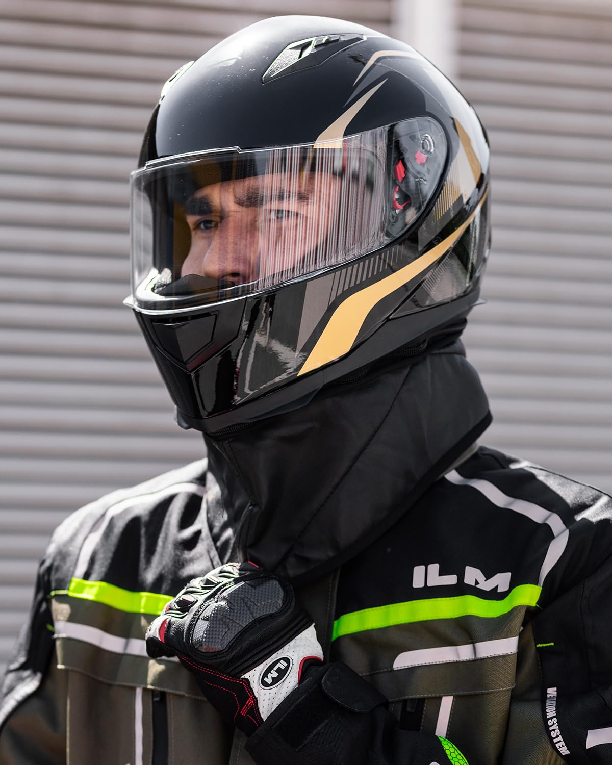 Foto 7 | Casco De Moto Ilm Integral Dot Modelo Jk313 (s, Dorado) - Venta Internacional.