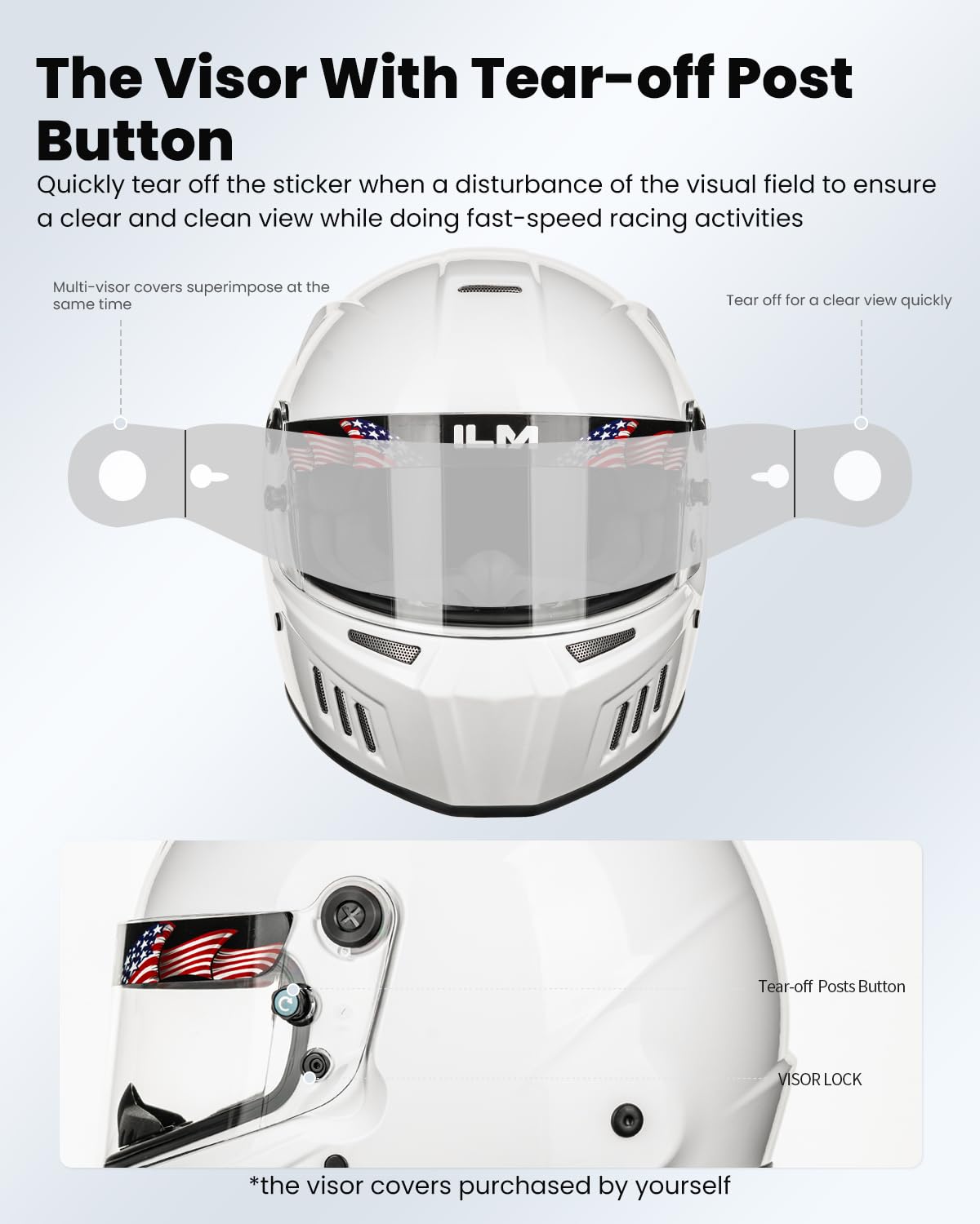 Foto 5 | Casco De Carreras De Autos Ilm Snell Sa2020 Aprobado En Fibra De Vidrio 890 - Venta Internacional.