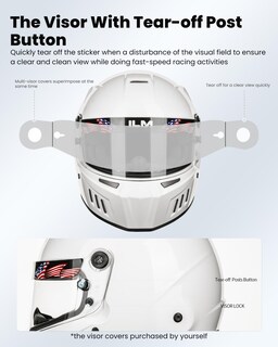 Foto 5 | Casco De Carreras De Autos Ilm Snell Sa2020 Aprobado En Fibra De Vidrio 890 - Venta Internacional.