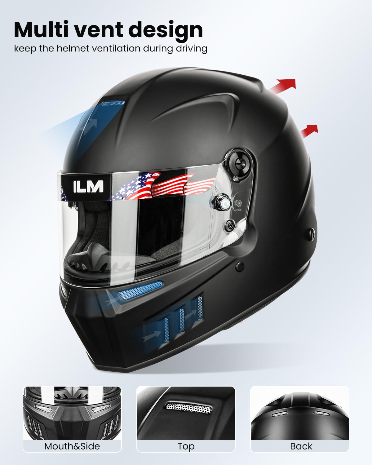 Foto 3 | Casco De Carreras De Autos Ilm Snell Sa2020 Aprobado, Ligero 890 - Venta Internacional.