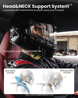 Foto 4 | Casco De Carreras De Autos Ilm Snell Sa2020 Aprobado, Ligero 890 - Venta Internacional.