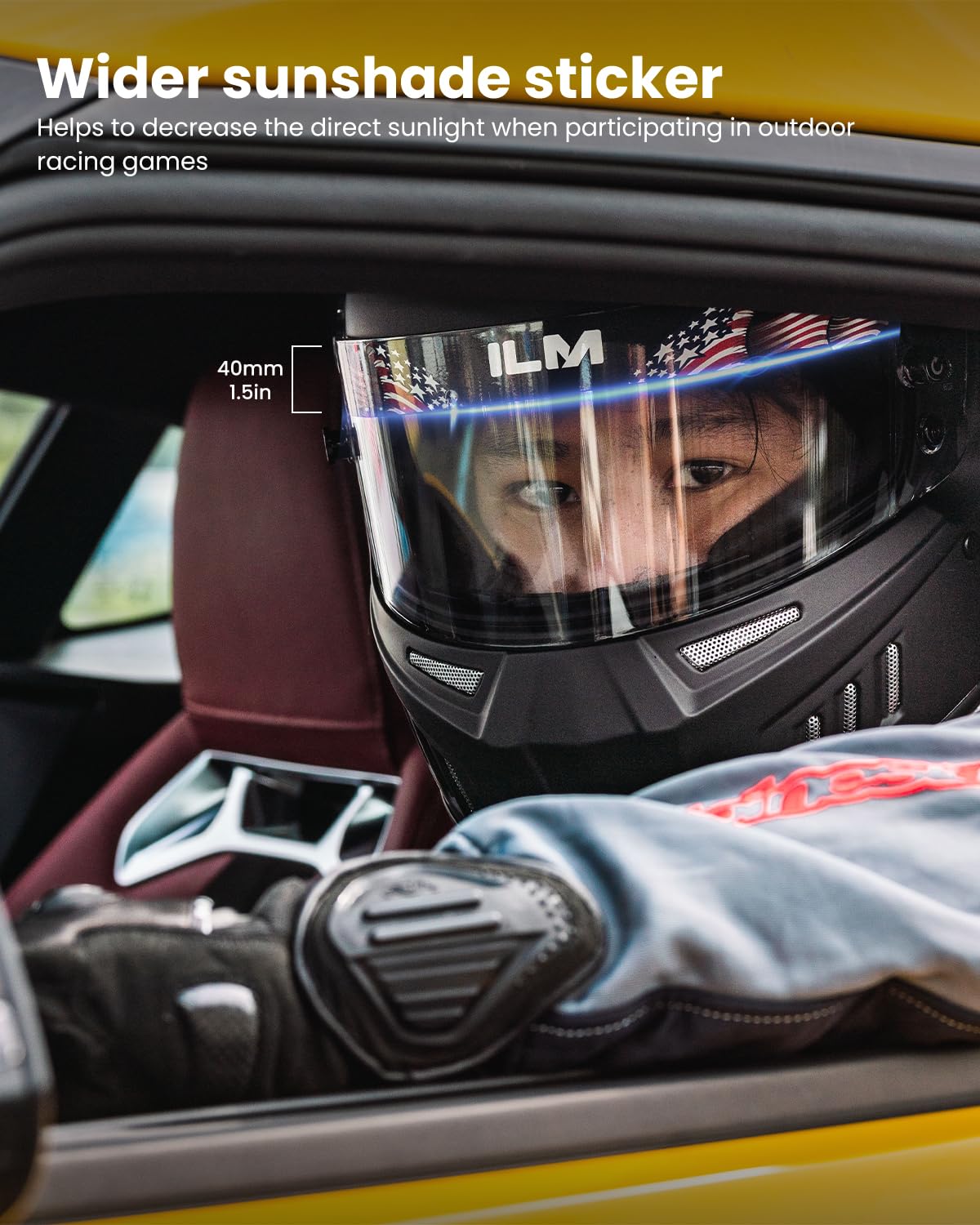 Foto 2 | Casco De Carreras De Autos Ilm Snell Sa2020 Aprobado, Ligero 890 - Venta Internacional.