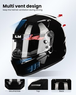 Foto 3 | Casco De Carreras De Autos Ilm Snell Sa2020 Aprobado, Ligero 890 - Venta Internacional.