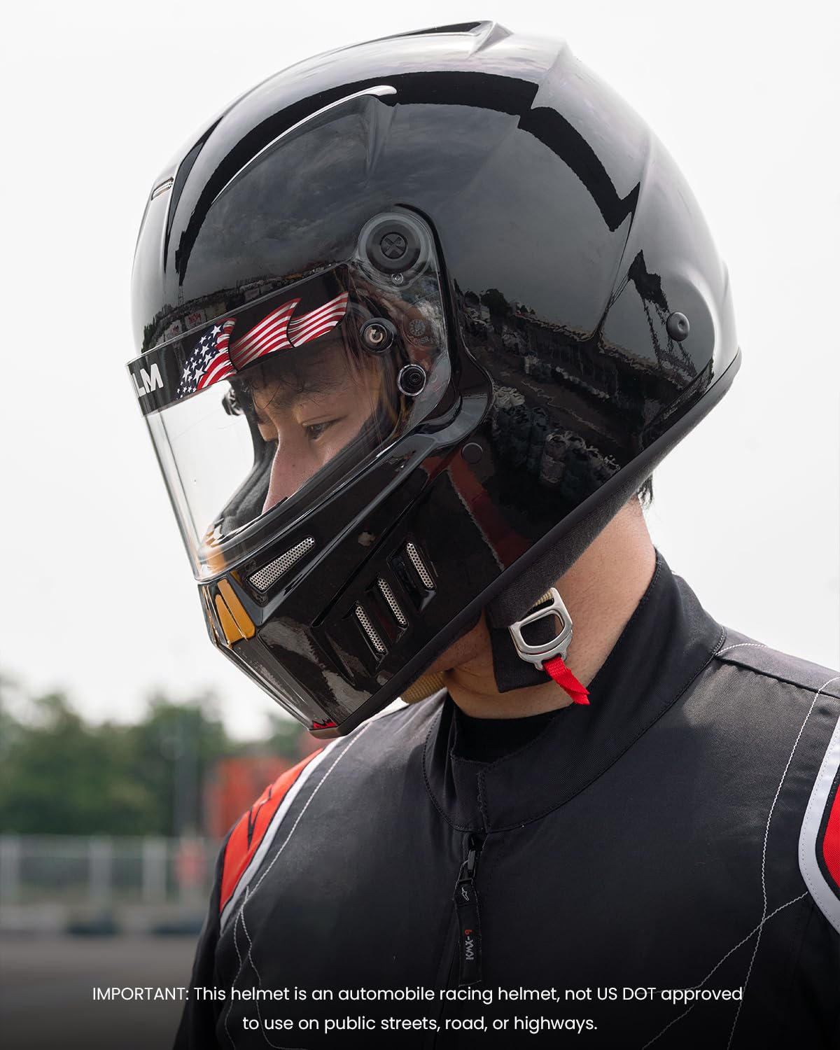 Foto 7 | Casco De Carreras De Autos Ilm Snell Sa2020 Aprobado, Ligero 890 - Venta Internacional.