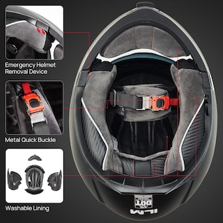 Foto 3 | Casco De Moto Ilm Modular Integral Abatible Dot 159 - Venta Internacional.