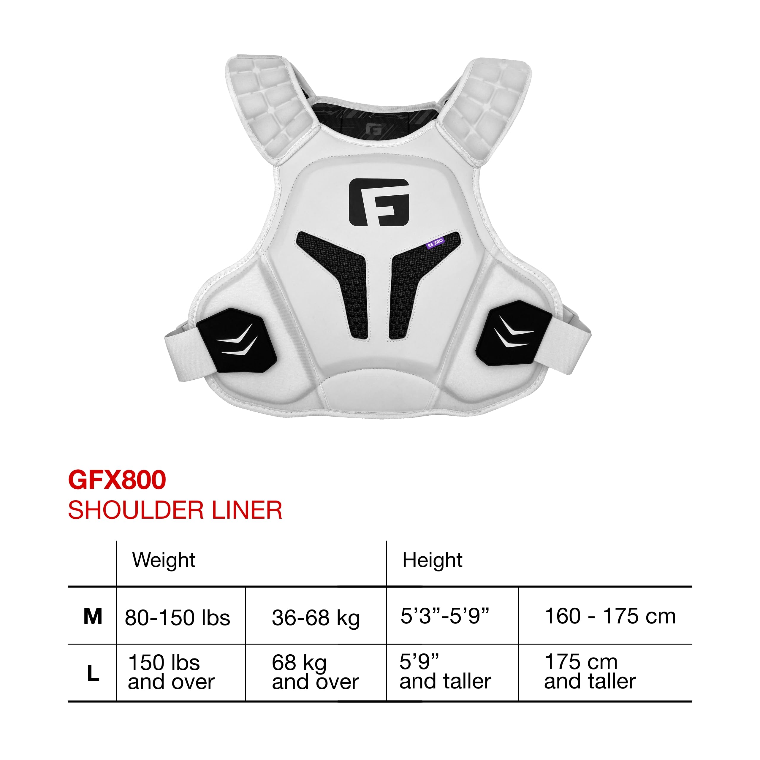 Foto 3 pulgar | Delineador De Hombro De Lacrosse G-form Gfx800 Blanco Para Adultos, Tamaño Mediano - Venta Internacional.