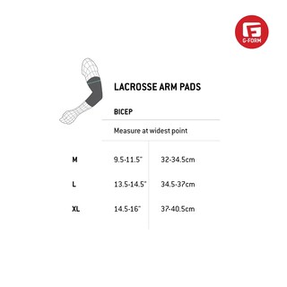 Foto 2 | Almohadillas Para Brazos G-form Unhinged Lacrosse Negras Para Adultos Y Hombres Grandes - Venta Internacional.