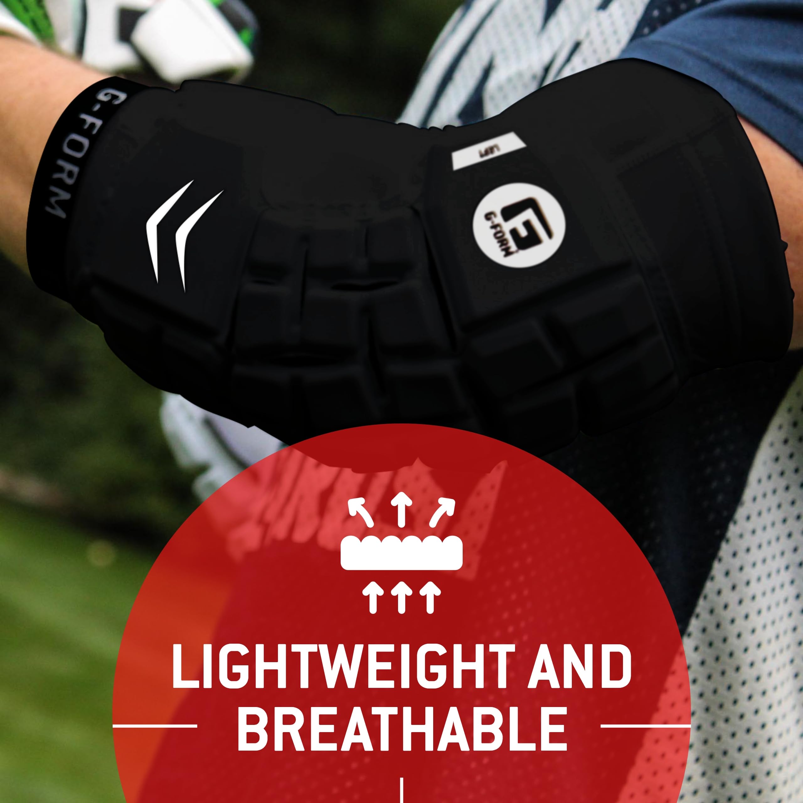 Foto 4 | Almohadillas Para Brazos G-form Unhinged Lacrosse Negras Para Adultos Y Hombres Grandes - Venta Internacional.