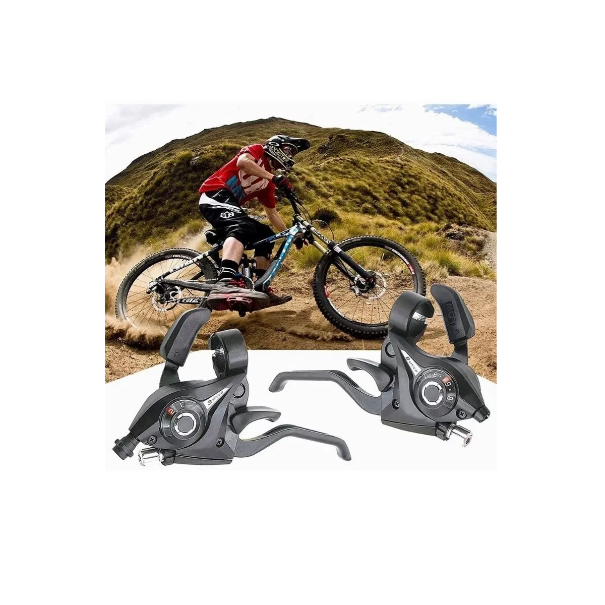 Foto 4 pulgar | Palancas de Freno y Cambios Bicicleta Montaña 24 Vel 3x8 Eo Safe Imports Esi-4200 color Negro