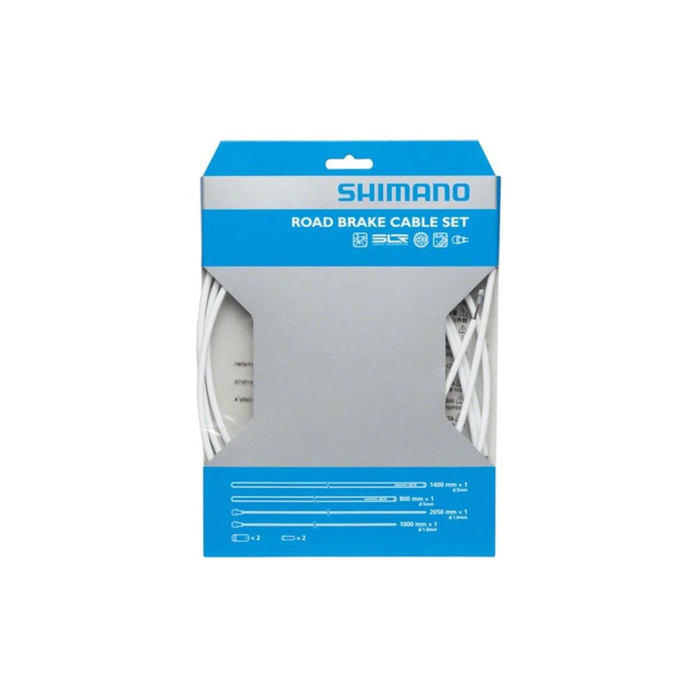 Cable De Freno Y Forro Para Bicicleta Shimano Teflon Color Blanco