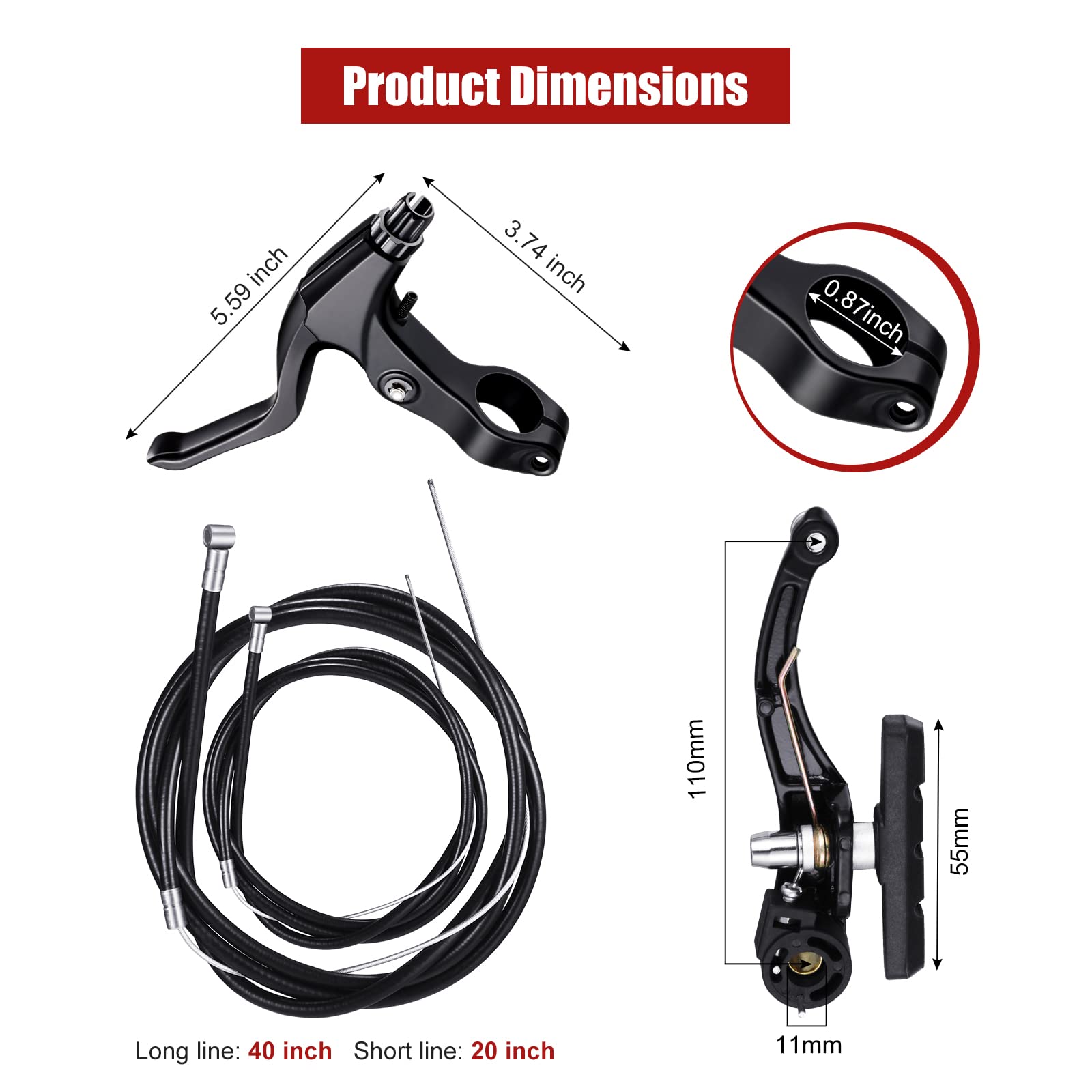 Foto 3 pulgar | Juego De Frenos Para Bicicleta Boao Complete V-type Mtb Delantero/trasero (negro) - Venta Internacional.