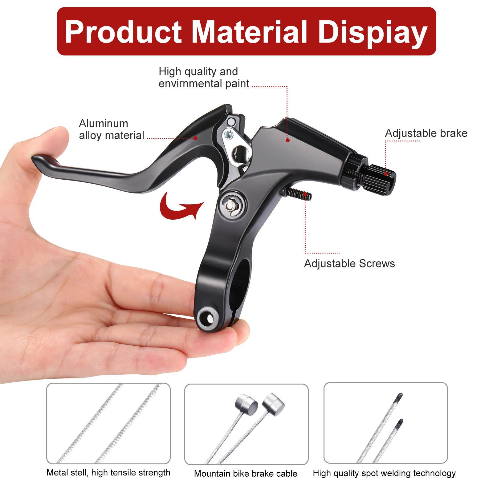 Foto 6 pulgar | Juego De Frenos Para Bicicleta Boao Complete V-type Mtb Delantero/trasero (negro) - Venta Internacional.