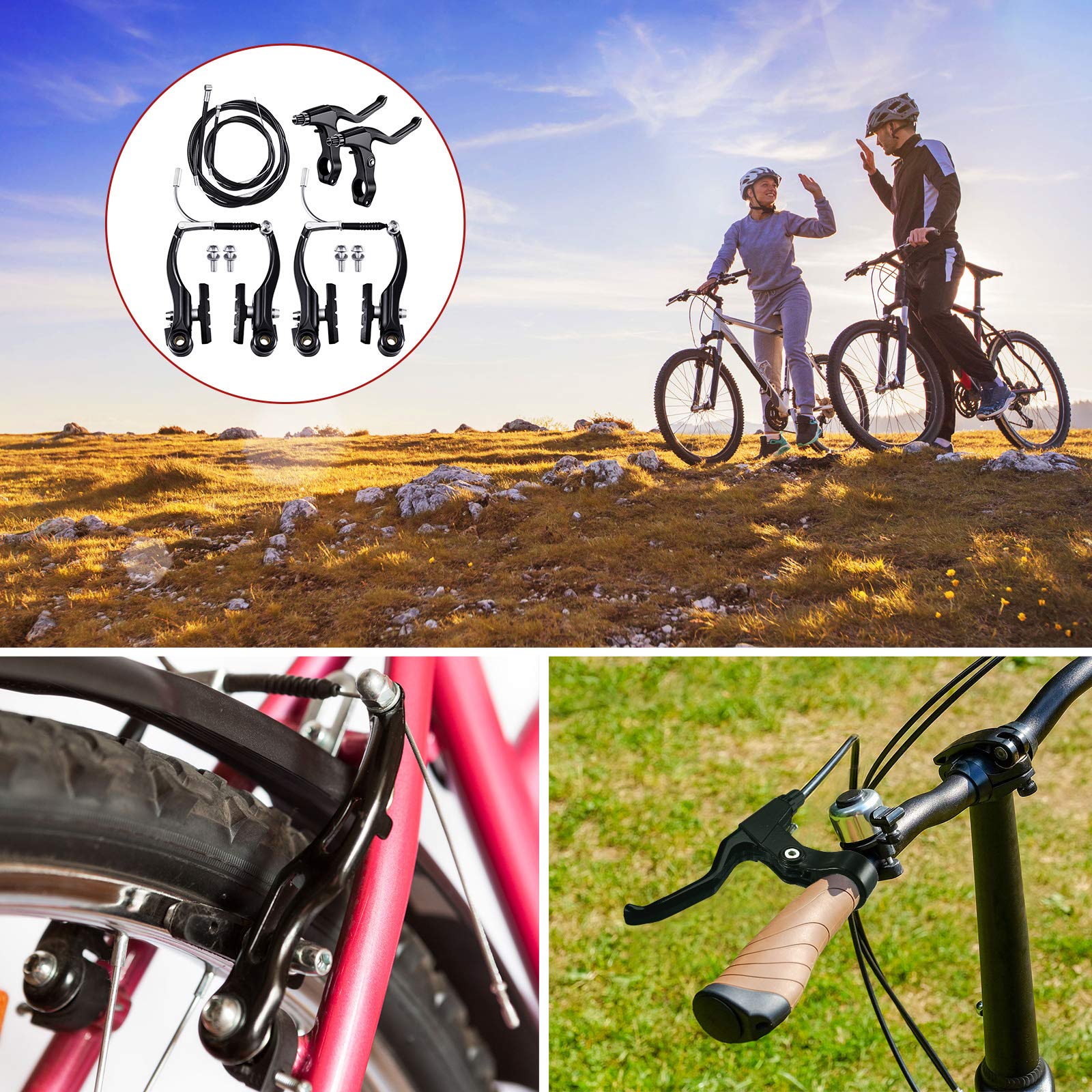 Foto 6 | Juego De Frenos Para Bicicleta Boao Complete V-type Mtb Delantero/trasero (negro) - Venta Internacional.