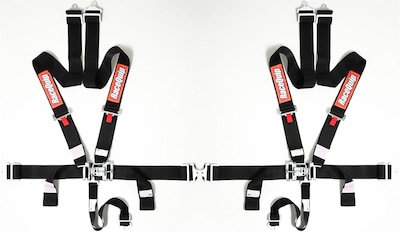 Foto 2 | Par De Arneses Raceequip De 5 Puntos Negros Con Cinturón De Hombro Individual - Venta Internacional.