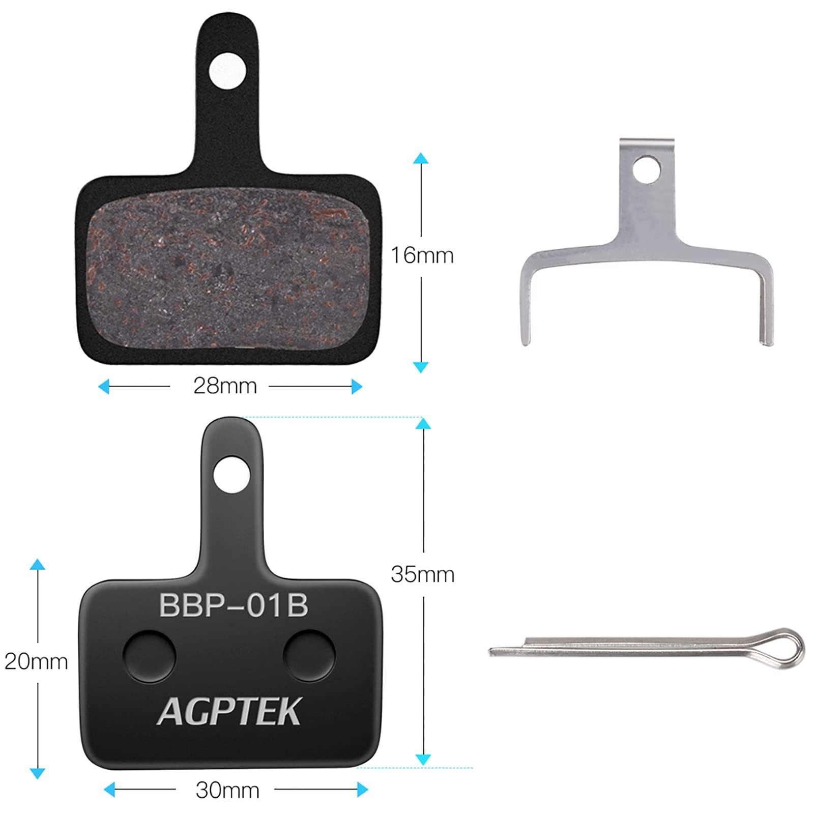 Foto 5 pulgar | Pastillas De Freno Para Bicicleta Agptek, Freno De Disco De Alto Rendimiento, 4 Pares - Venta Internacional.