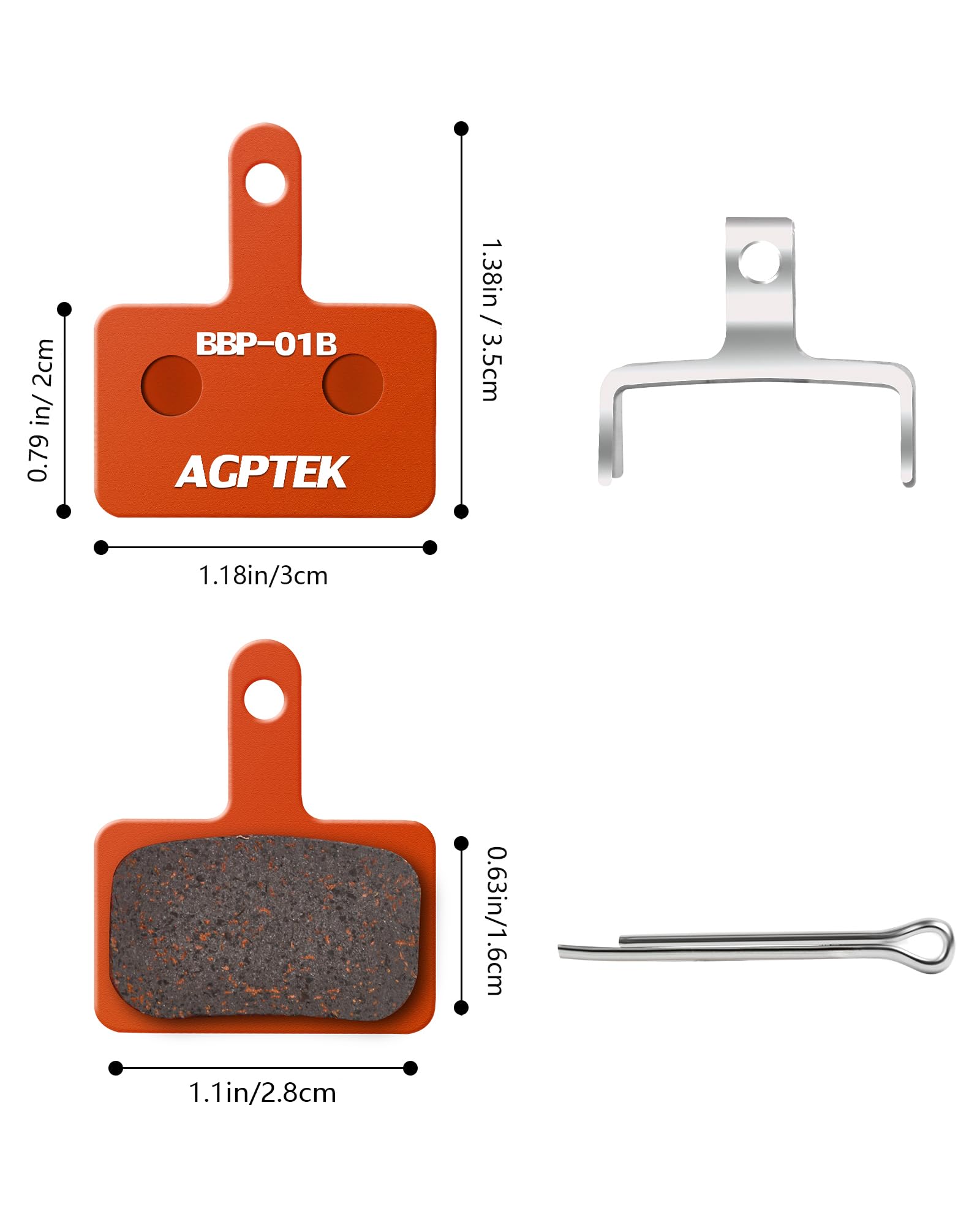 Foto 6 pulgar | Pastillas Y Resorte De Freno De Disco Agptek De Alto Rendimiento (semimetálicos) Para Frenos De Disc - Venta Interna