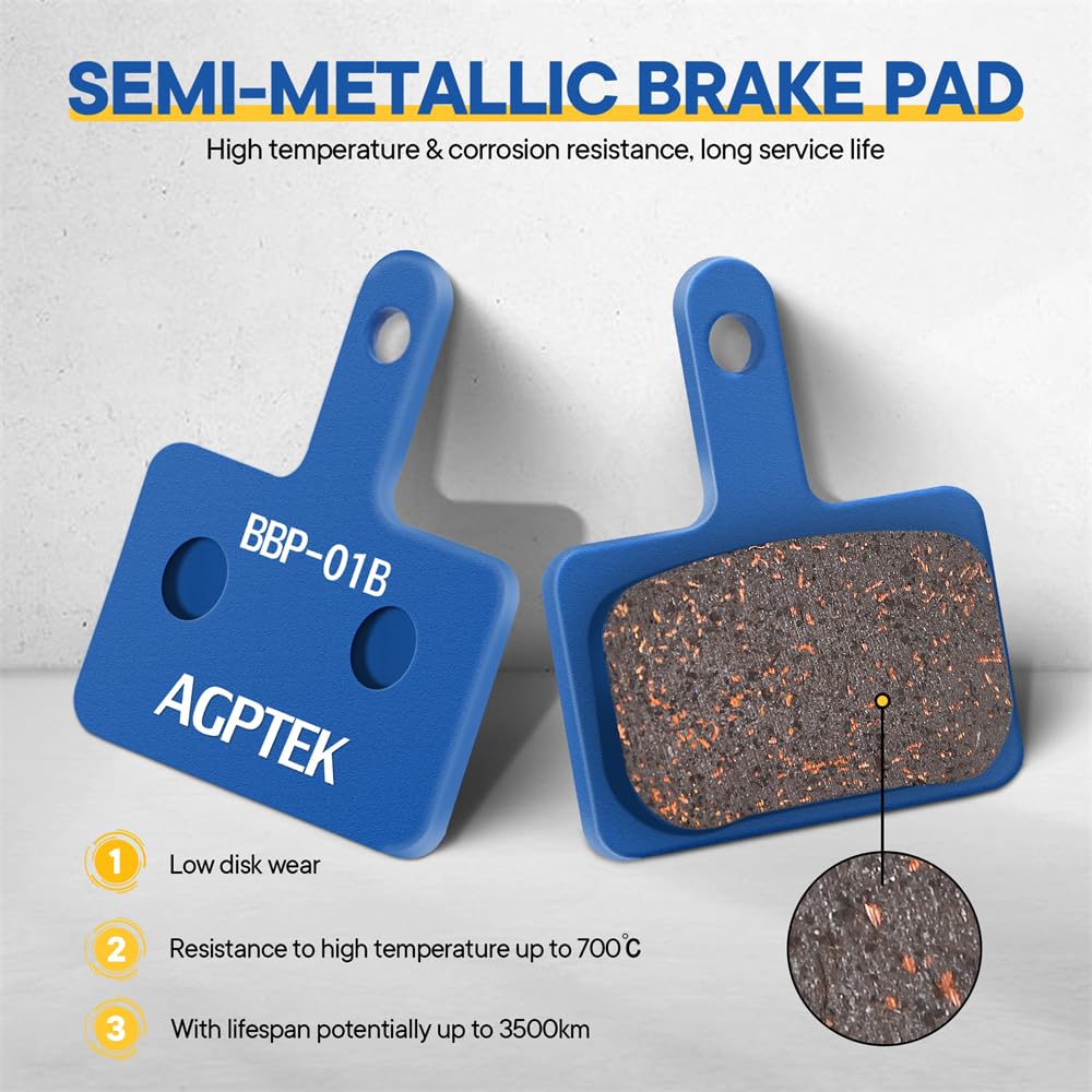 Foto 5 pulgar | Pastillas De Freno Agptek De Alto Rendimiento Para Bicicleta De Montaña - Venta Internacional.