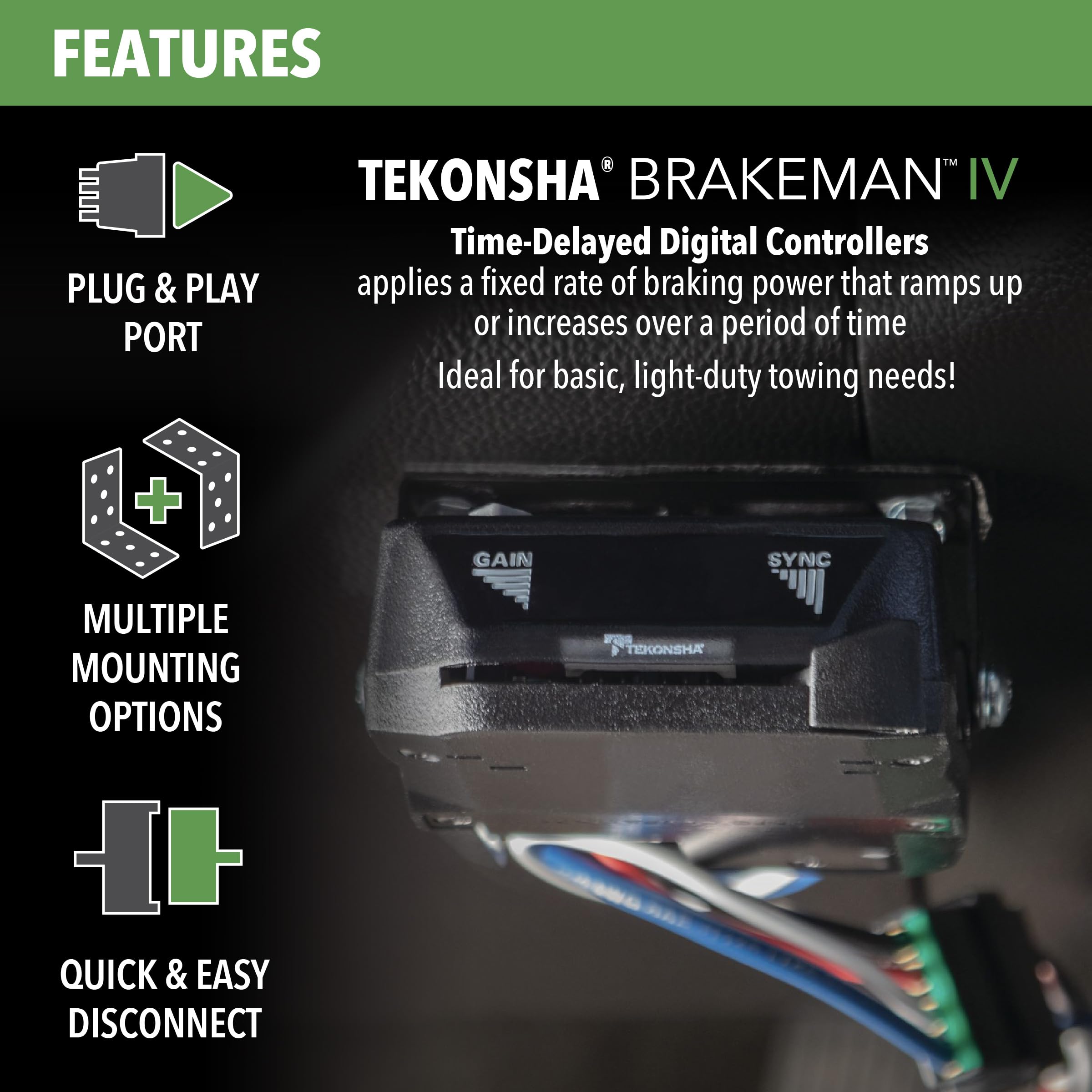 Foto 4 pulgar | Controlador De Frenos Tekonsha Brakeman Iv Para Remolques De 1 A 4 Ejes - Venta Internacional.