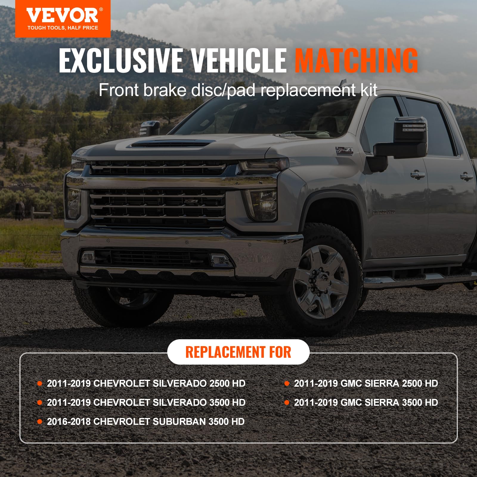 Foto 3 pulgar | Kit De Frenos Vevor Front Compatible Con Chevy Silverado 2011-2019 - Venta Internacional.