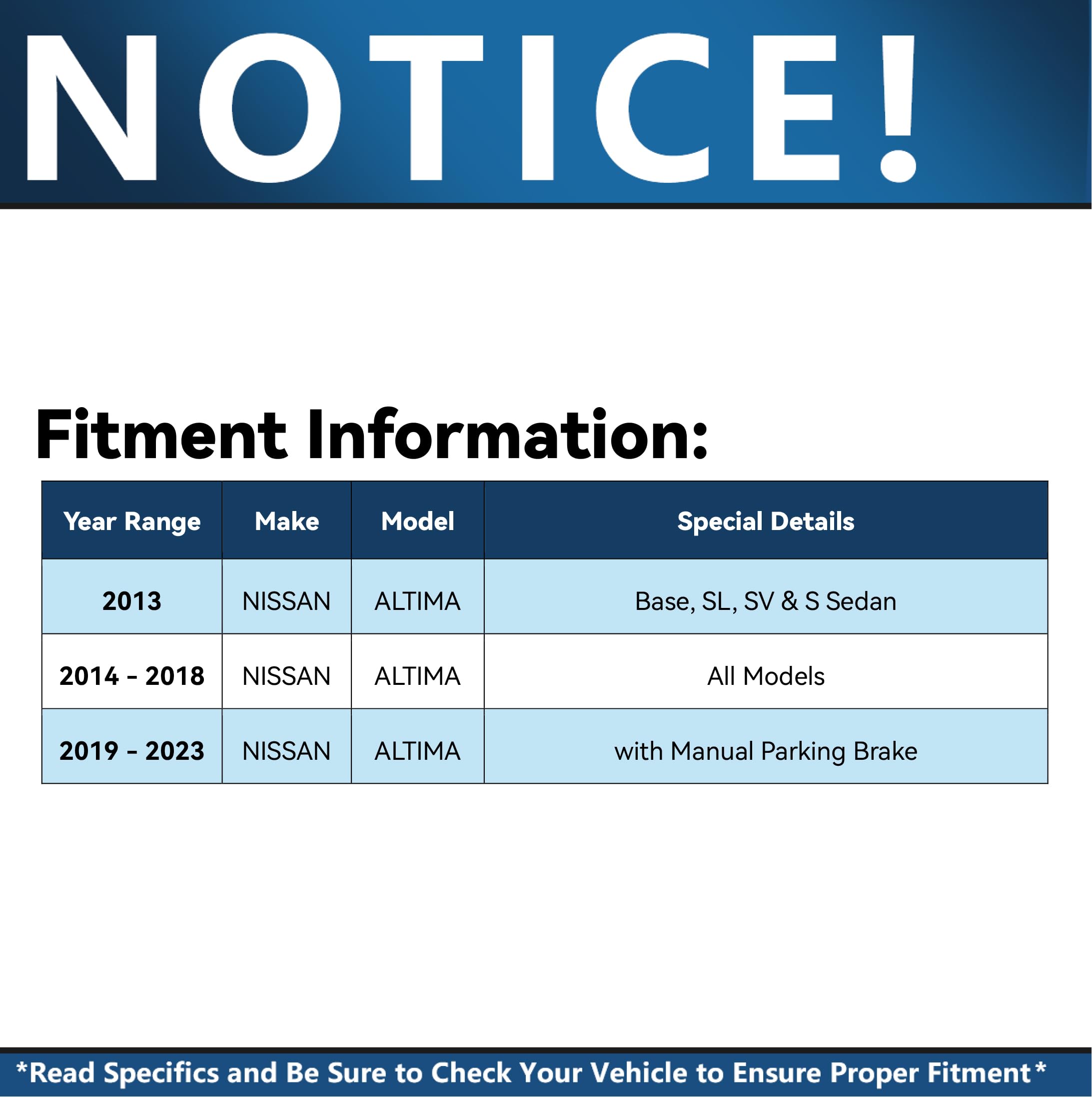 Foto 3 pulgar | Kit De Frenos Detroit Axle Para Nissan Altima 2013-2023 Con 296 Mm - Venta Internacional.