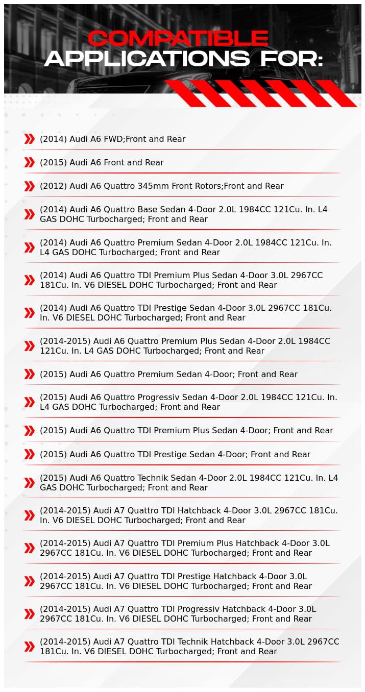 Foto 3 pulgar | Kit De Frenos R1 Concepts Delantero Y Trasero Para Audi A6, A7 2014-2015 - Venta Internacional.