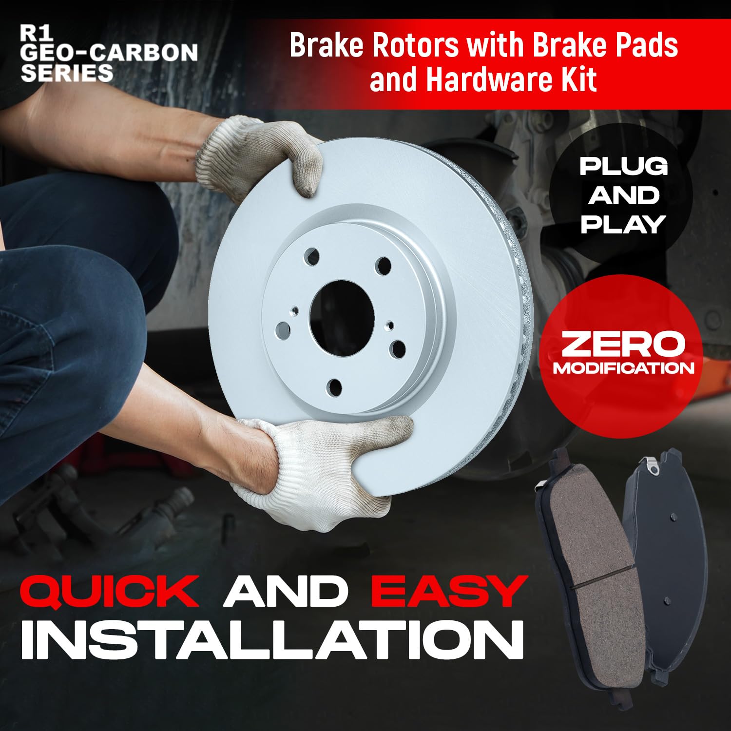 Foto 5 pulgar | Kit De Frenos R1 Concepts Delantero Y Trasero Buick Lacrosse 2018-2019 - Venta Internacional.