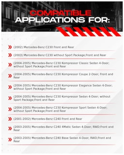 Foto 2 | Kit De Frenos R1 Concepts Para Frenos Delanteros Y Traseros Mercedes-benz C230 - Venta Internacional.