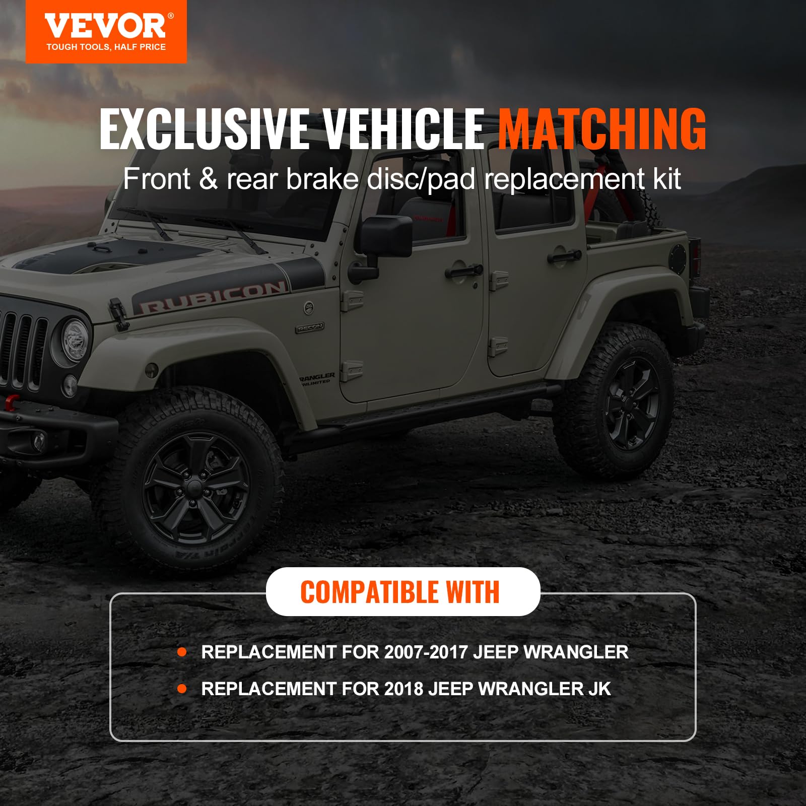 Foto 3 pulgar | Kit De Frenos Vevor Compatible Con Jeep Wrangler 2007-2017 - Venta Internacional.