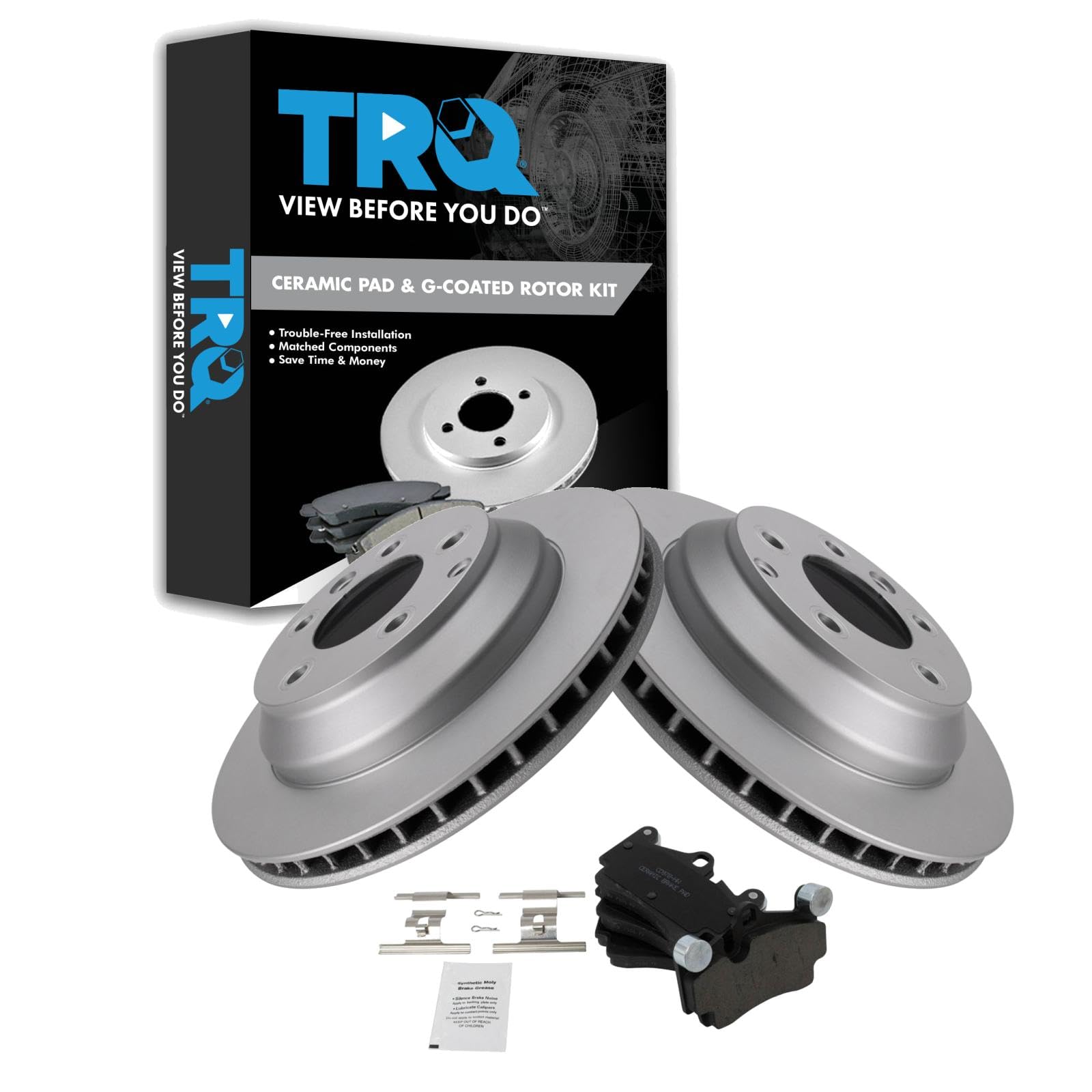 Foto 1 | Kit De Pastillas De Freno Y Rotor Trq Trasero Para Audi Porsche Volkswagen - Venta Internacional.