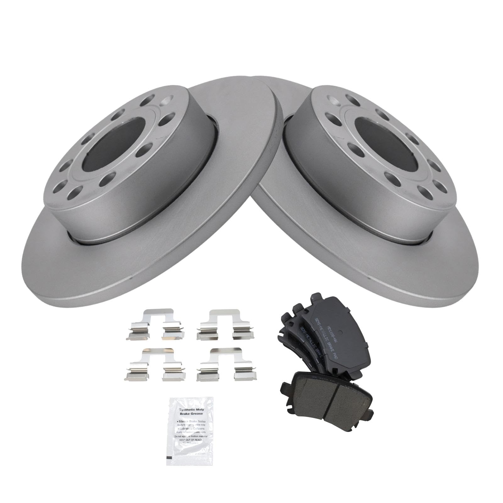 Foto 2 | Kit De Pastillas De Freno Y Rotor Trq Trasero Semimetálico Para Audi A3 - Venta Internacional.