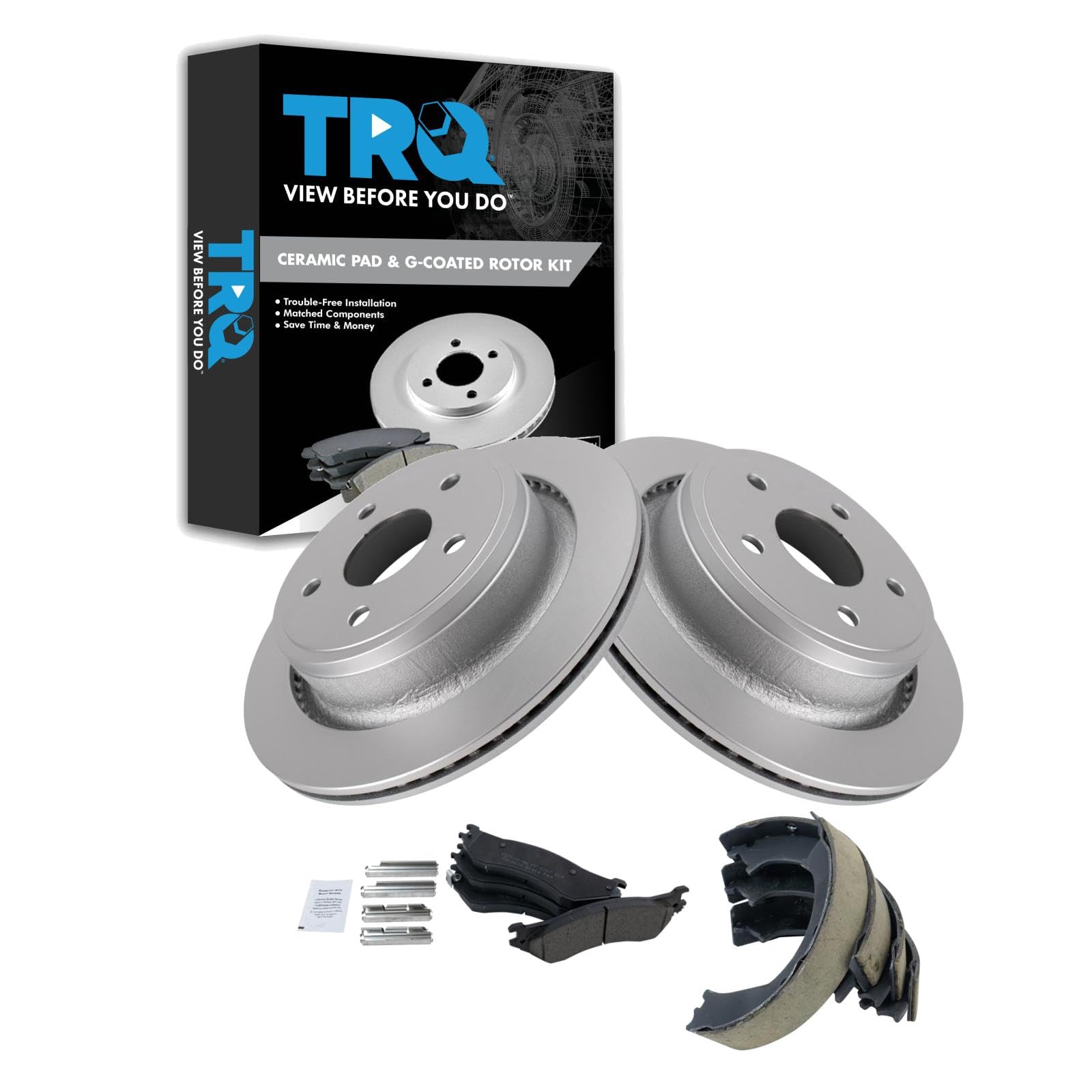 Foto 1 | Kit De Pastillas De Freno Y Rotor Trq Trasero Para Dodge Ram 1500 2004-2006 - Venta Internacional.