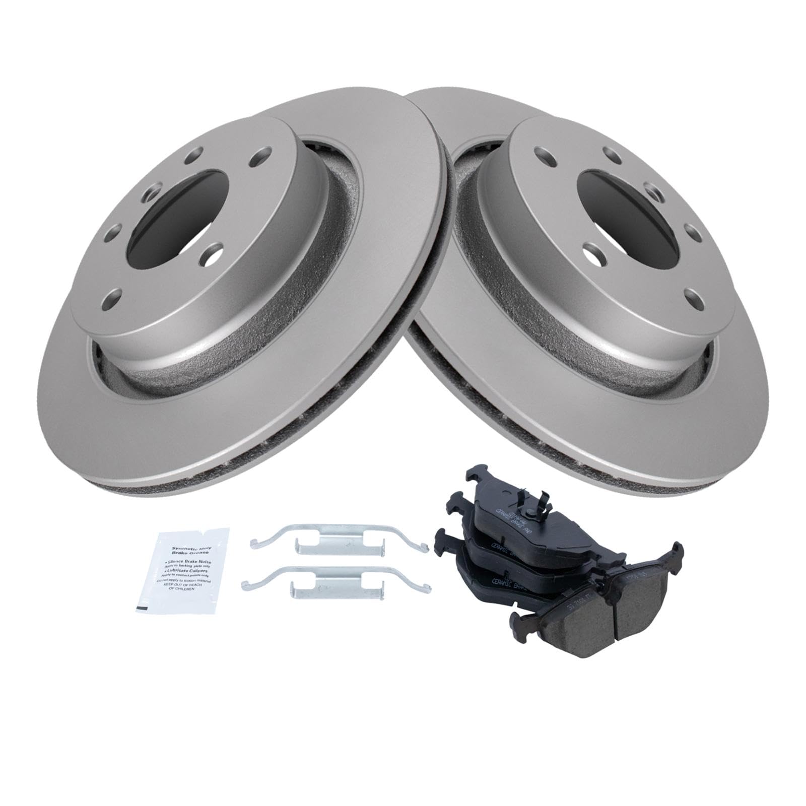 Foto 2 | Kit De Pastillas De Freno Y Rotor Trq Trasero Compatible Con Bmw 323ci 323i 328ci 328i 2000 - Venta Internacional.