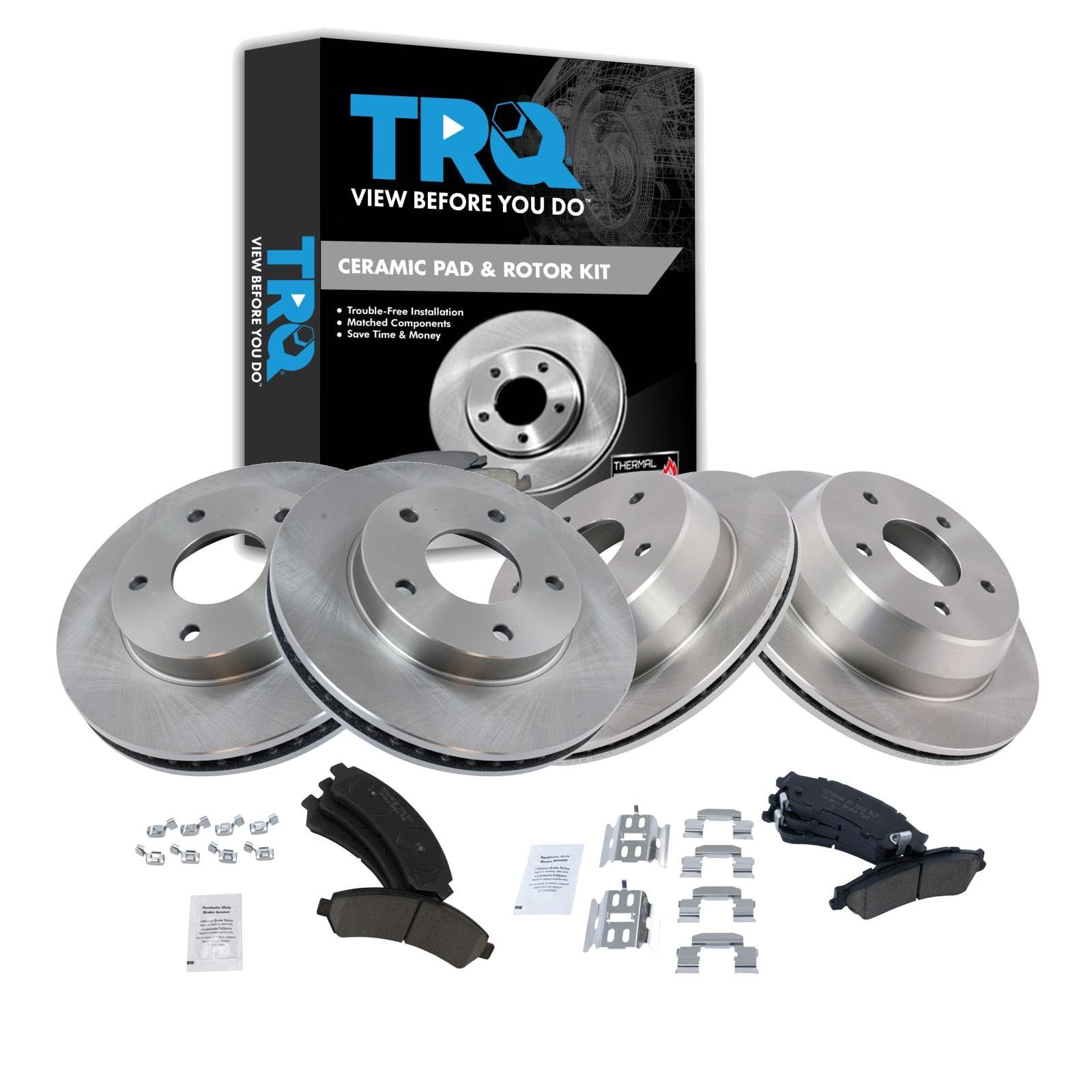 Foto 1 | Kit De Pastillas De Freno Y Rotor Trq Ceramic Para Chevrolet Blazer - Venta Internacional.
