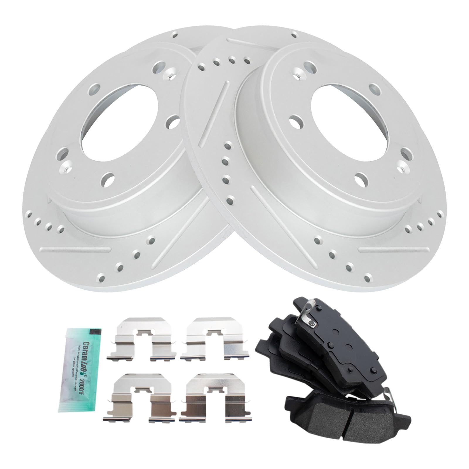 Foto 3 pulgar | Kit De Pastillas De Freno Y Rotor Trq Trasero Para Hyundai 14-18 Kia 12-16 - Venta Internacional.
