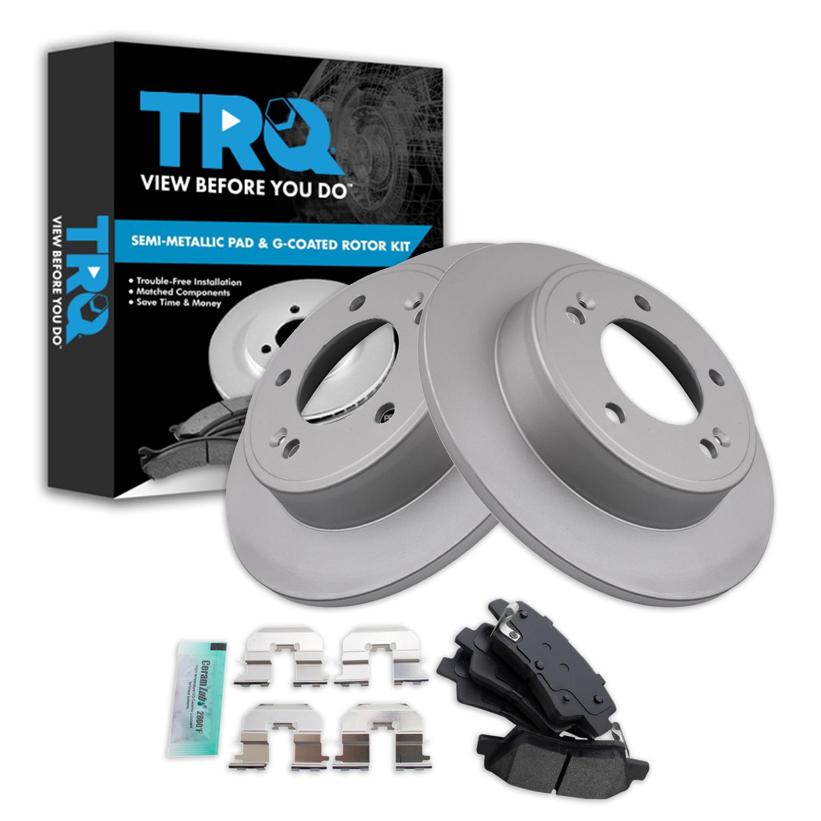 Kit De Pastillas De Freno Y Rotor Trq Trasero Para Hyundai 14-18 Kia 12-16 - Venta Internacional. $2,714